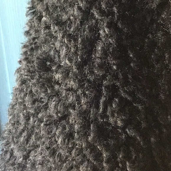 EUC black fleece Teddy coat w/ lapel by Kooosin - Picture 2 of 6